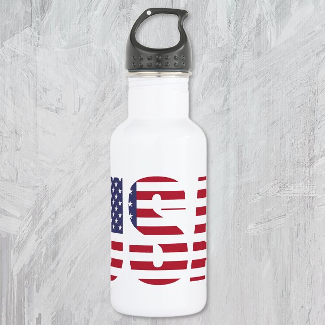 USA Patriotic Personalisiert 18oz. Edelstahlflasche (Von Creator hochgeladen)