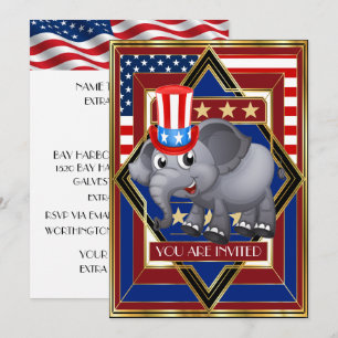 USA Patriotic Republikanische Einladung