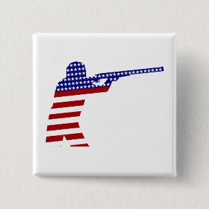 USA Patriotic Rifle Shooting Button