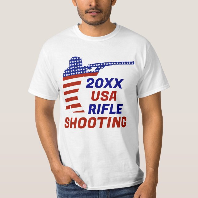USA Patriotic Rifle Shooting T-Shirt (Vorderseite)