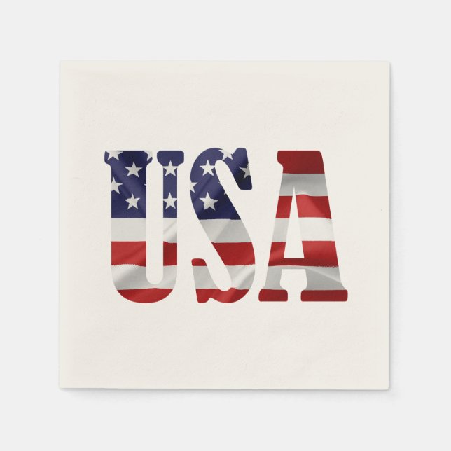 USA Patriotic Serviette (Vorderseite)