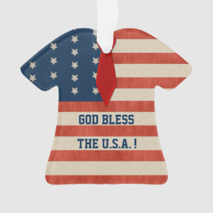 USA Patriotic Ugly Sweater Personalisiert Ornament