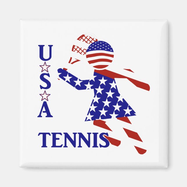 USA Patriotic WOMEN'S TENNIS Magnet (Vorne)