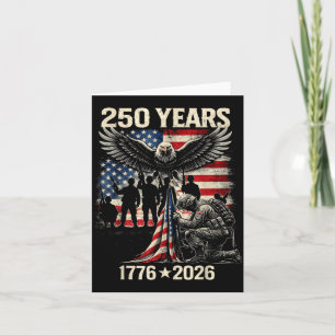 USA Patriotisch 2026 4. Juli Amerikanisch 250. Karte