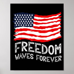 USA patriotisch - amerikanische Flagge Freiheit -  Poster