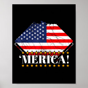 USA patriotisch - amerikanische Flagge Freiheit - Poster
