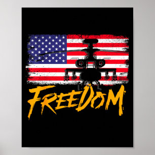 USA patriotisch - amerikanische Flagge Freiheit - Poster