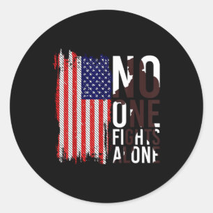 USA patriotisch - amerikanische Flagge Freiheit - Runder Aufkleber