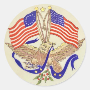 USA Patriotisch  Runder Aufkleber