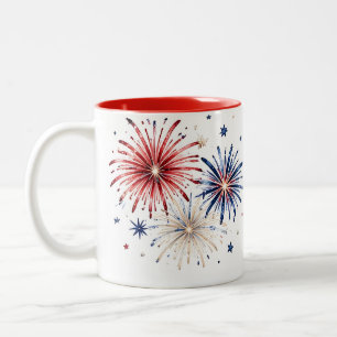 USA Patriotische 250. 4. Juli-Feier Zwei-T Zweifarbige Tasse