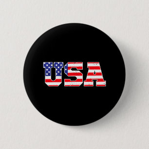 USA - Patriotische amerikanische Flagge 4. Juli Button