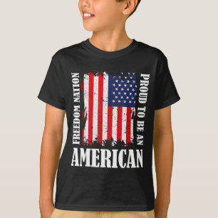 USA Patriotische Amerikanische Flagge Freiheitsdes T-Shirt