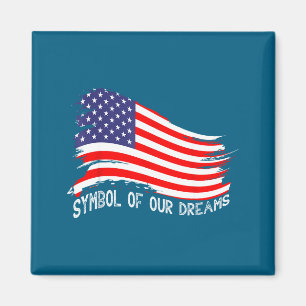 USA Patriotische Amerikanische Flagge Freiheitsgra Magnet