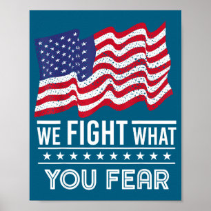 USA Patriotische Amerikanische Flagge Freiheitsill Poster