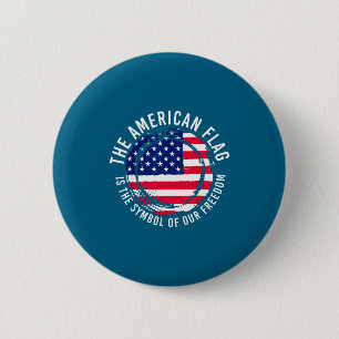 Usa Patriotische Amerikanische Flagge Freiheitskun Button