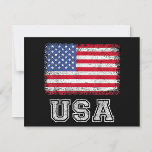 USA Patriotische amerikanische Flagge für Männer F Feiertagskarte