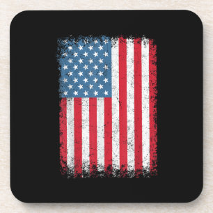 USA Patriotische Amerikanische Flagge Für Männer F Getränkeuntersetzer