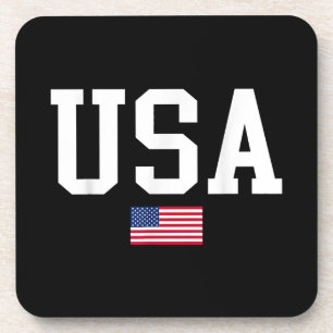 USA Patriotische Amerikanische Flagge Für Männer F Getränkeuntersetzer