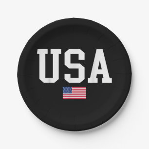 USA Patriotische Amerikanische Flagge Für Männer F Pappteller