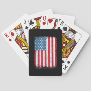 USA Patriotische amerikanische Flagge für Männer F Spielkarten