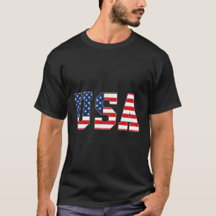 USA Patriotische amerikanische Flagge Red White Bl T-Shirt