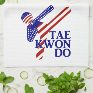 USA Patriotische Kampfkünste Tae Kwon Do Geschirrtuch