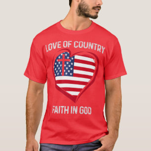 USA Patriotische Liebe des Country-Glaubens in God T-Shirt