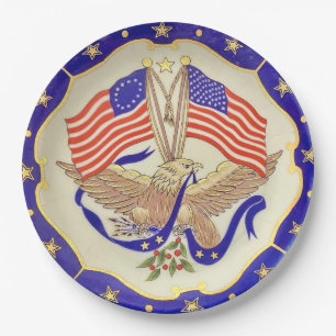 USA Patriotische Parteiplatte Pappteller
