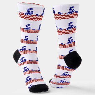 USA Patriotische Schwimmsportarten Socken