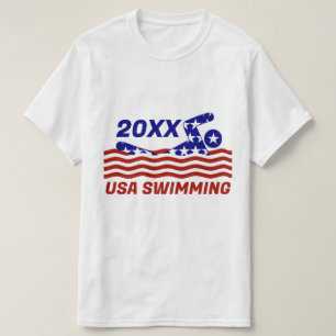 USA Patriotische Schwimmsportarten T-Shirt