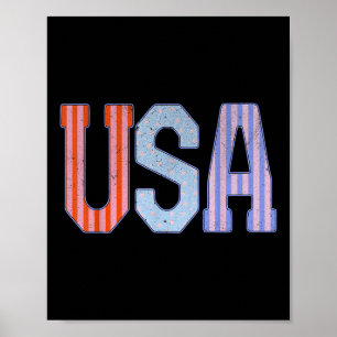 USA Patriotischer 4. Juli Amerika Unabhängigkeitst Poster