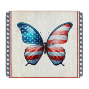 USA/patriotischer 4. Juli Schmetterling Schneidebrett