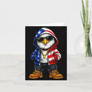 USA Patriotischer Adler 4. Juli Amerikanische Flag Karte