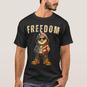 USA Patriotischer Adler 4. Juli Amerikanische Flag T-Shirt