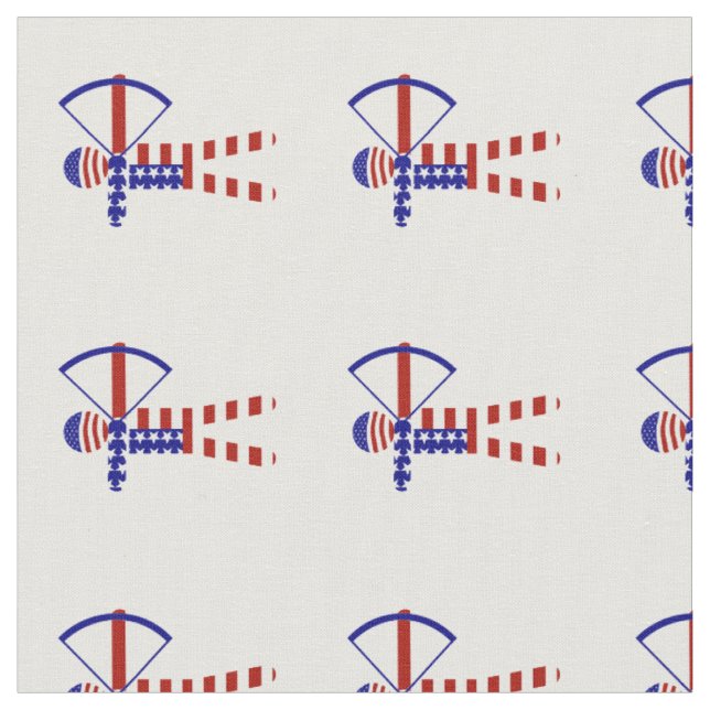 USA Patriotischer BOGENSCHUSS  Stoff (Nahaufnahme)