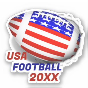 USA Patriotischer Fußball Sport Aufkleber