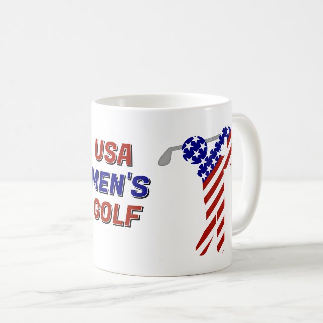 USA Patriotischer Herren-Golf Kaffeetasse (VorderseiteRechts)