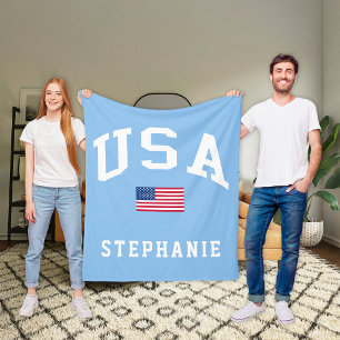 USA Patriotischer Unabhängigkeitstag Amerikanische Fleecedecke