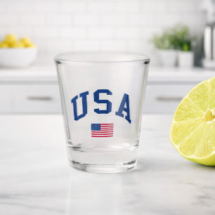 USA Patriotischer Unabhängigkeitstag Amerikanische Schnapsglas