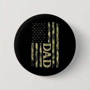 Usa Patriotischer Vater Vatertag Amerikanische Fla Button