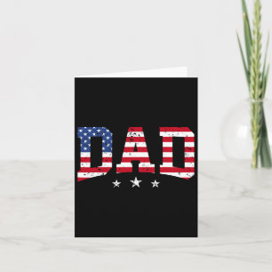 Usa Patriotischer Vater Vatertag Amerikanische Fla Karte