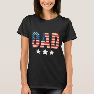 Usa Patriotischer Vater Vatertag Amerikanische Fla T-Shirt