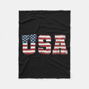 Usa Patriotisches Amerikanisches Flaggen-Shirt Män Fleecedecke
