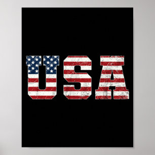USA-patriotisches amerikanisches Flaggen-Shirt Män Poster