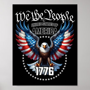 USA patriotisches amerikanisches Flaggenthema Adle Poster