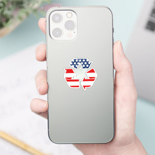 USA Patriotisches Recycling-Symbol Aufkleber