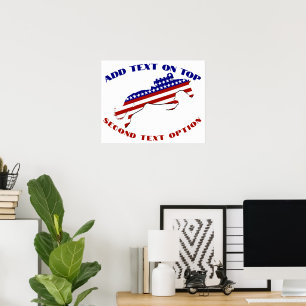 USA Patriotisches Reitsportteam Poster