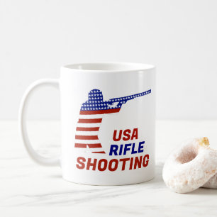 USA Patriotisches Schießsport mit Gewehren Kaffeetasse