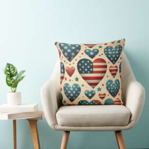 USA Patriot's Herz-Wurfkissen Kissen