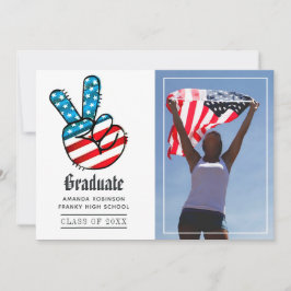 USA Peace Sign Abschluss Foto Ankündigung